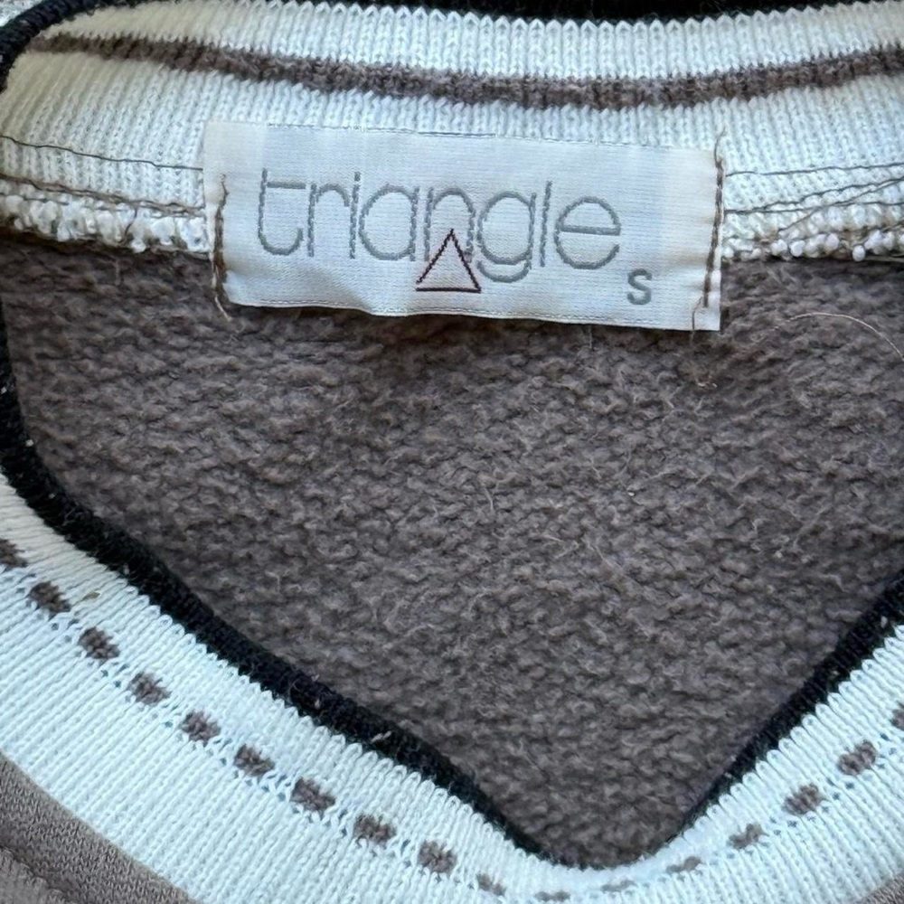 triangl swimwear Taupe Crewneck Sweatshirt with Blue Ski Graphic - Picture 5 of 7